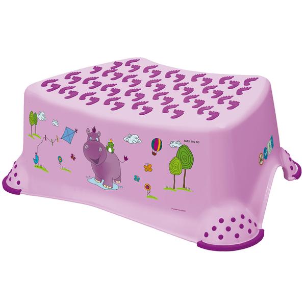 Dětská stolička Hippo, s protiskluzovým povrchem, růžová